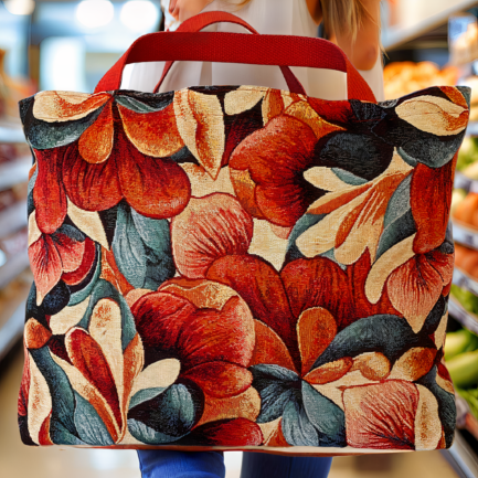 Giant Shopper Tote Bag or Weekender in Floral Print